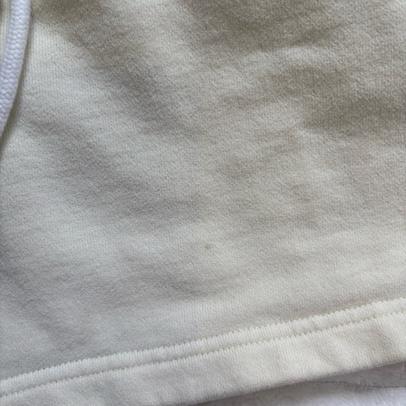 TNA Cozy Fleece Boyfriend Shorts Elastic Waistband Light Yellow Womens XS - Picture 6 of 9